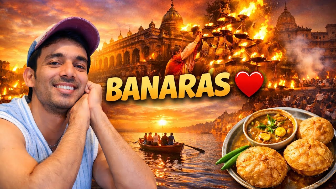 Banaras Travel Vlog | Kashi Vishwanath, Ganga Aarti, Boat Ride & Famous Kachori