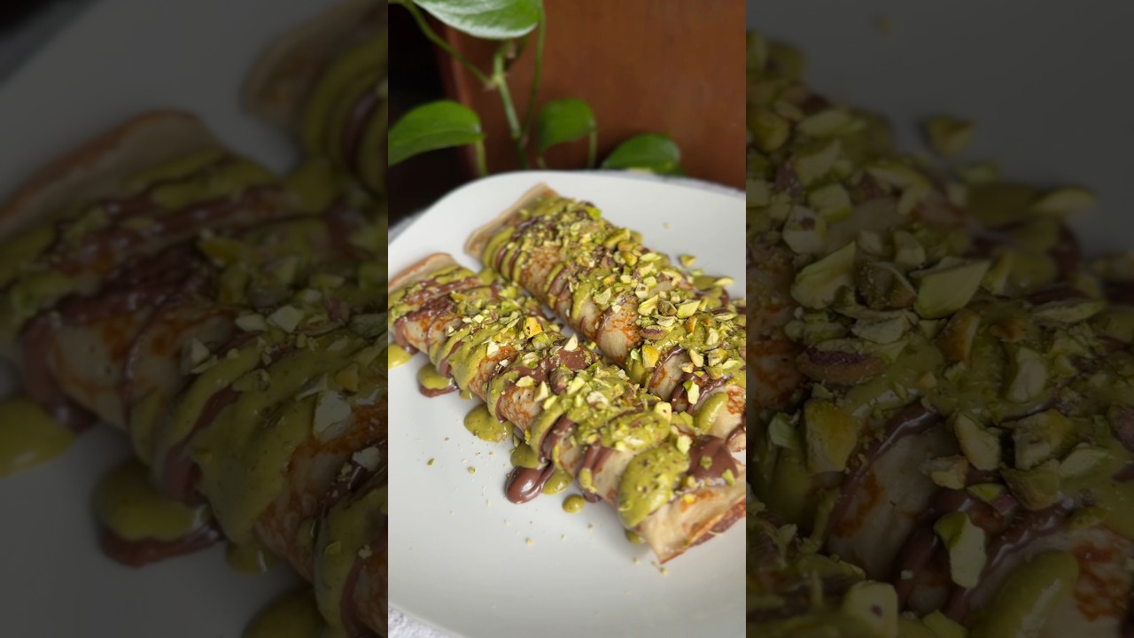 Receta de Crepas de Nutella y pistachios. 
