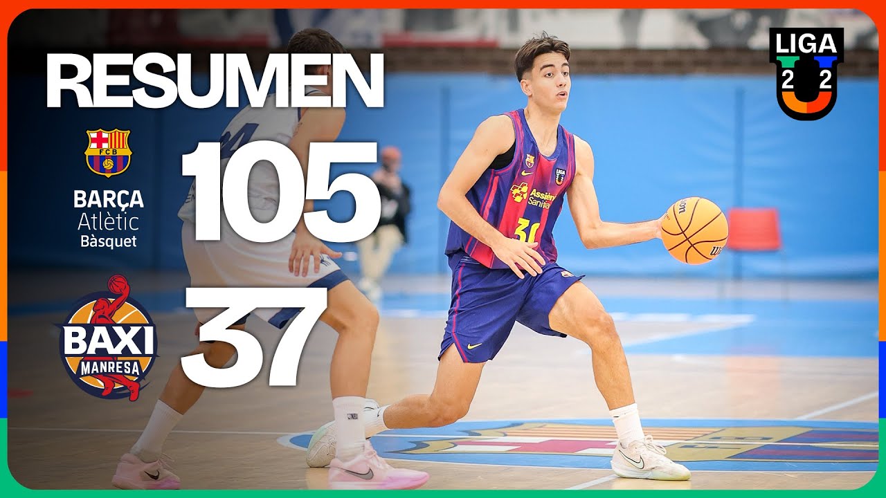 Barça Atlétic - BAXI Manresa (105-37) RESUMEN | Liga U 2025-26