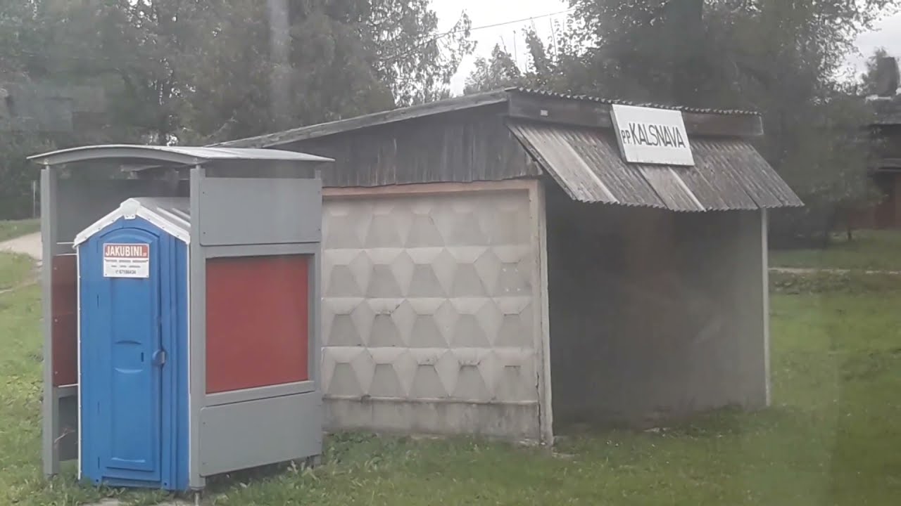 Плявиняс - Гулбене из окна поезда. Выживший ж/д участок в Латвии вдали от 