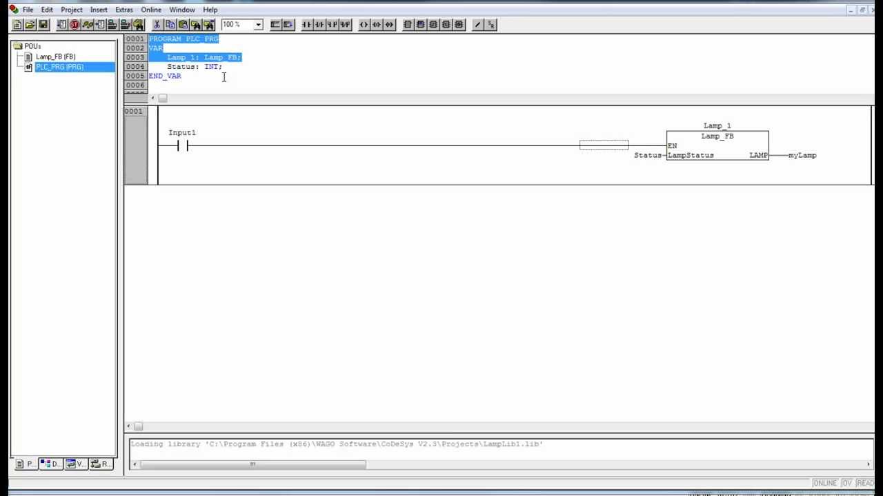 WAGO-I/O-PRO (CODESYS 2.3): Creating Function Blocks, Libraries, & Web Visualizations