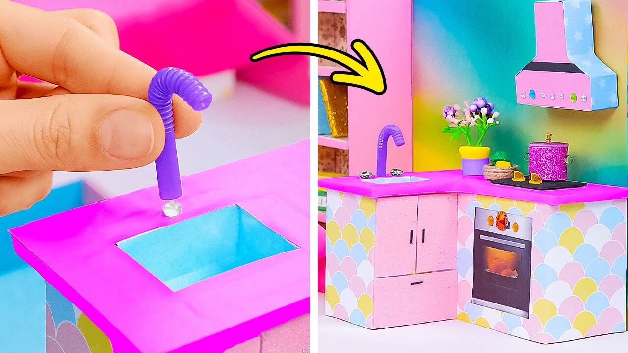 KERAJINAN MINIATUR YANG MENGGEMASKAN 😍 SET DAPUR MINIATUR DIY