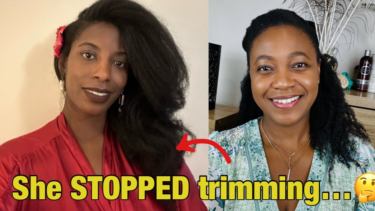 she STOPPED trimming & Combing her kinky 4C natural hair