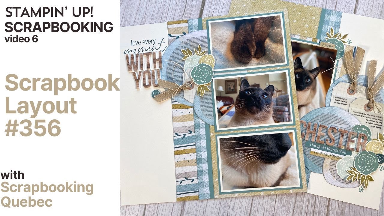 Scrapbook Layout # 356/Double Page (Stampin' Up! Scrapbooking/Video 6)