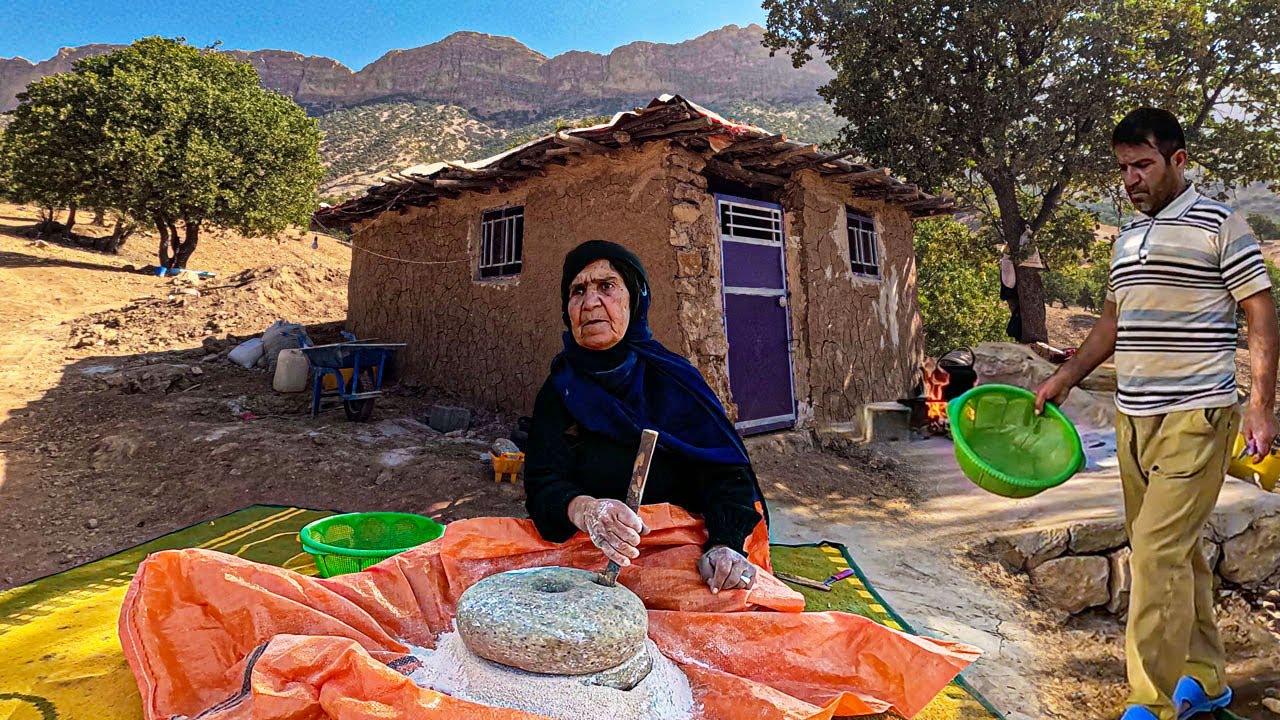 How Grandma's Nomadic family Prepares their Flour