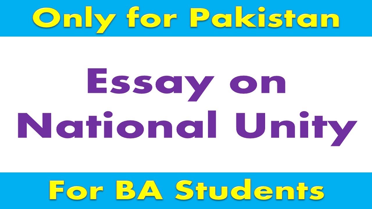 Essay on National Unity