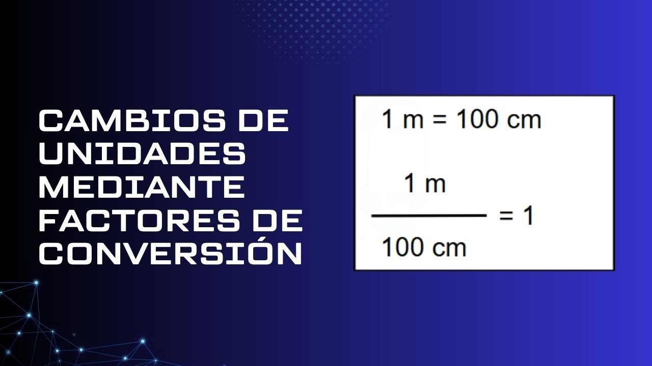 Cambios de unidades mediante factores de conversión
