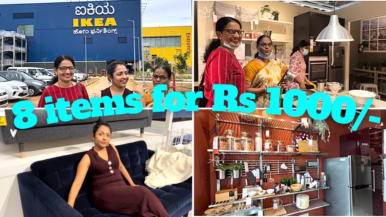 ಫ್ಯಾಮಿಲಿ ಜೊತೆ IKEA ಬೆಂಗಳೂರಿನಲ್ಲಿ Shopping |  What I got in Rs 1000/-? Detailed shopping experience🤩