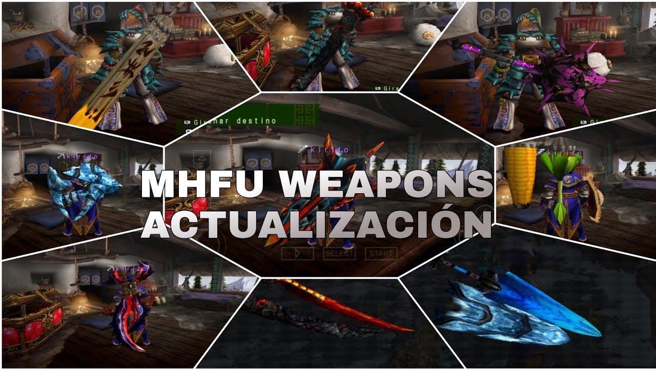 MHFU TEXTURAS HD ACTUALIZACIÓN WEAPONS TEXTURES FREEDOM UNITE PSP PPSSPP HD TEXTURES MOD HD