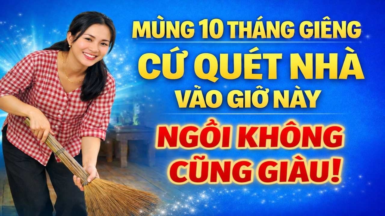 MÙNG 10 THÁNG GIÊNG: QUÉT NHÀ ĐÚNG GIỜ, GIỮ PHÚC CẢ ĐỜI – BÍ MẬT NGƯỜI XƯA DẠY LÀM GIÀU