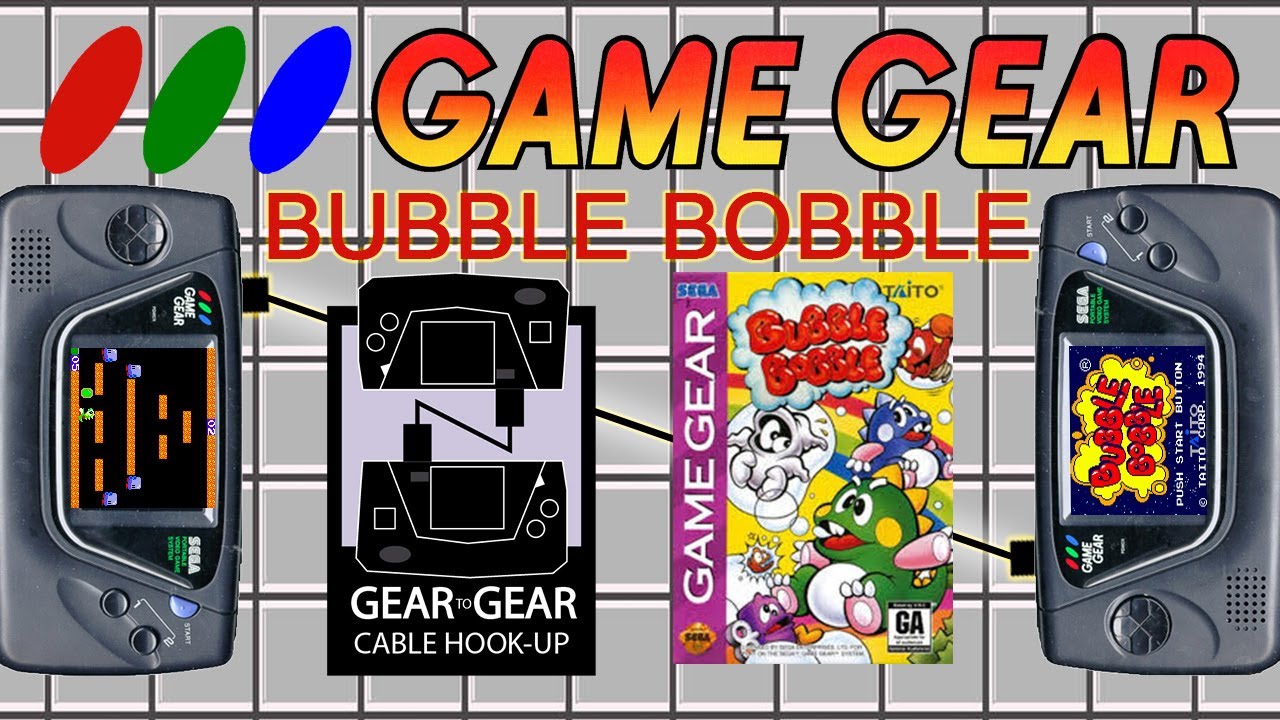 Bubble Bobble (Game Gear, 1994) — режим для двух игроков, активируйте соединительный кабель #Link...