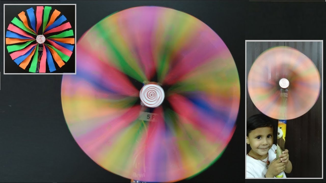 Paper Crafts: How to make a spinning Pinwheel | DIY Toy for kids