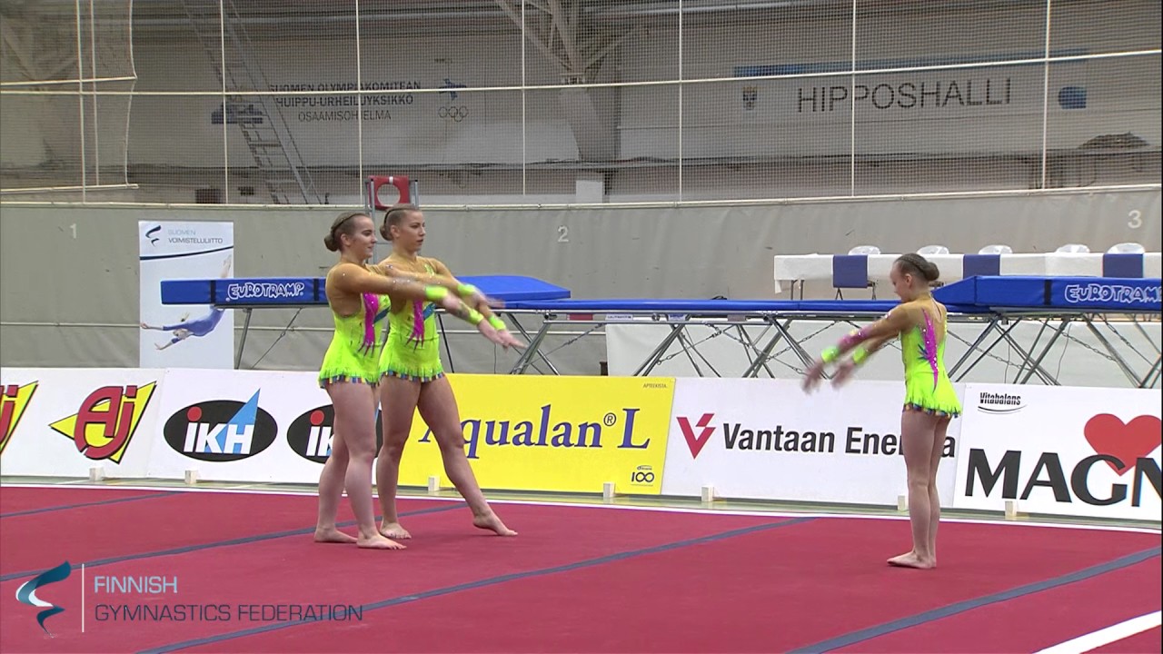 Iida Lipsonen, Oona Lipsonen, Siiri Nuutinen - Voimistelun SM 2017 Jyväskylä