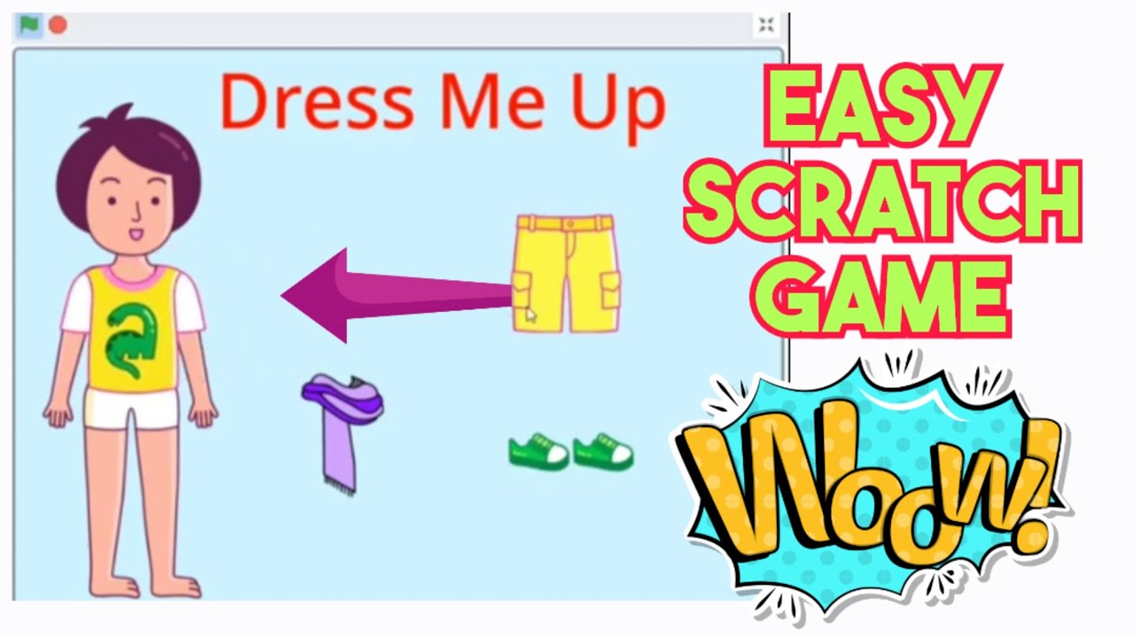 How to make dress me up game? Scratch programming | Very easy steps for Class 1 and 2