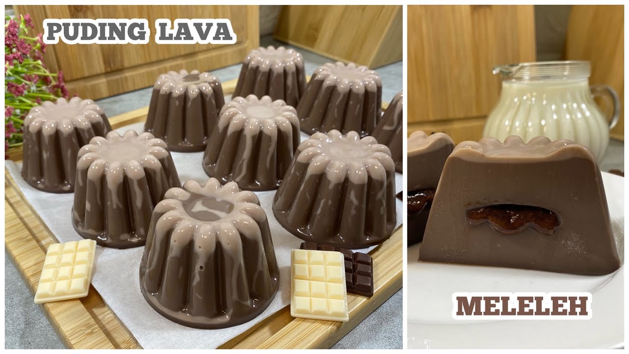 PUDING COKLAT LAVA FLA SUSU LEMBUT DAN NYOKLAT BANGET