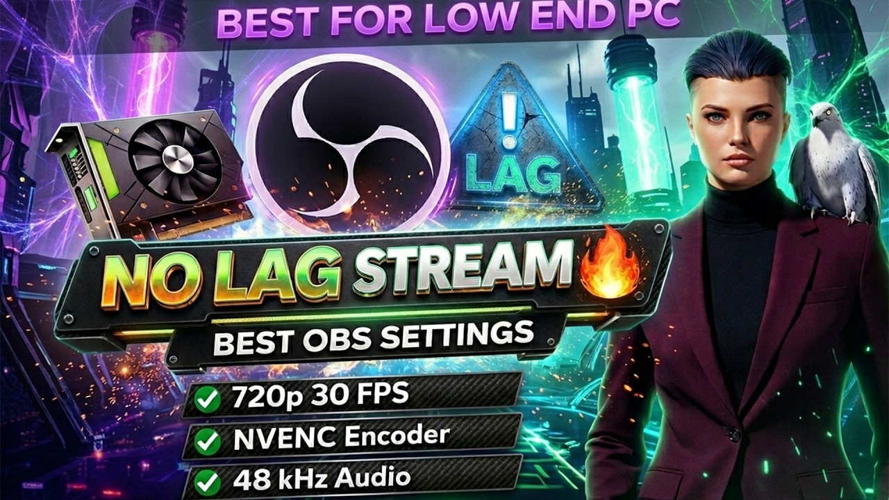 Best OBS Settings for Low End PC 🔥 No Lag Stream 2026 | 720P\1080P Smooth Streaming | 911 ZORO