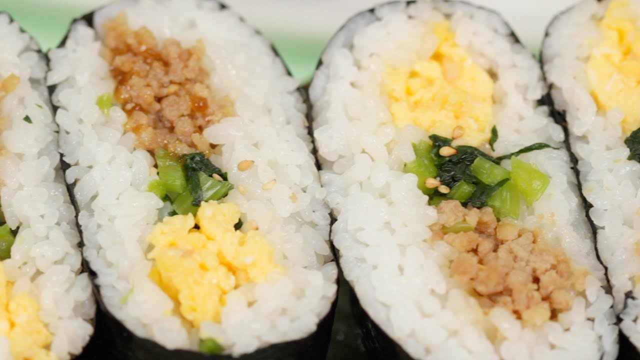 Tori Soboro Onigirazu Recipe | Cooking with Dog