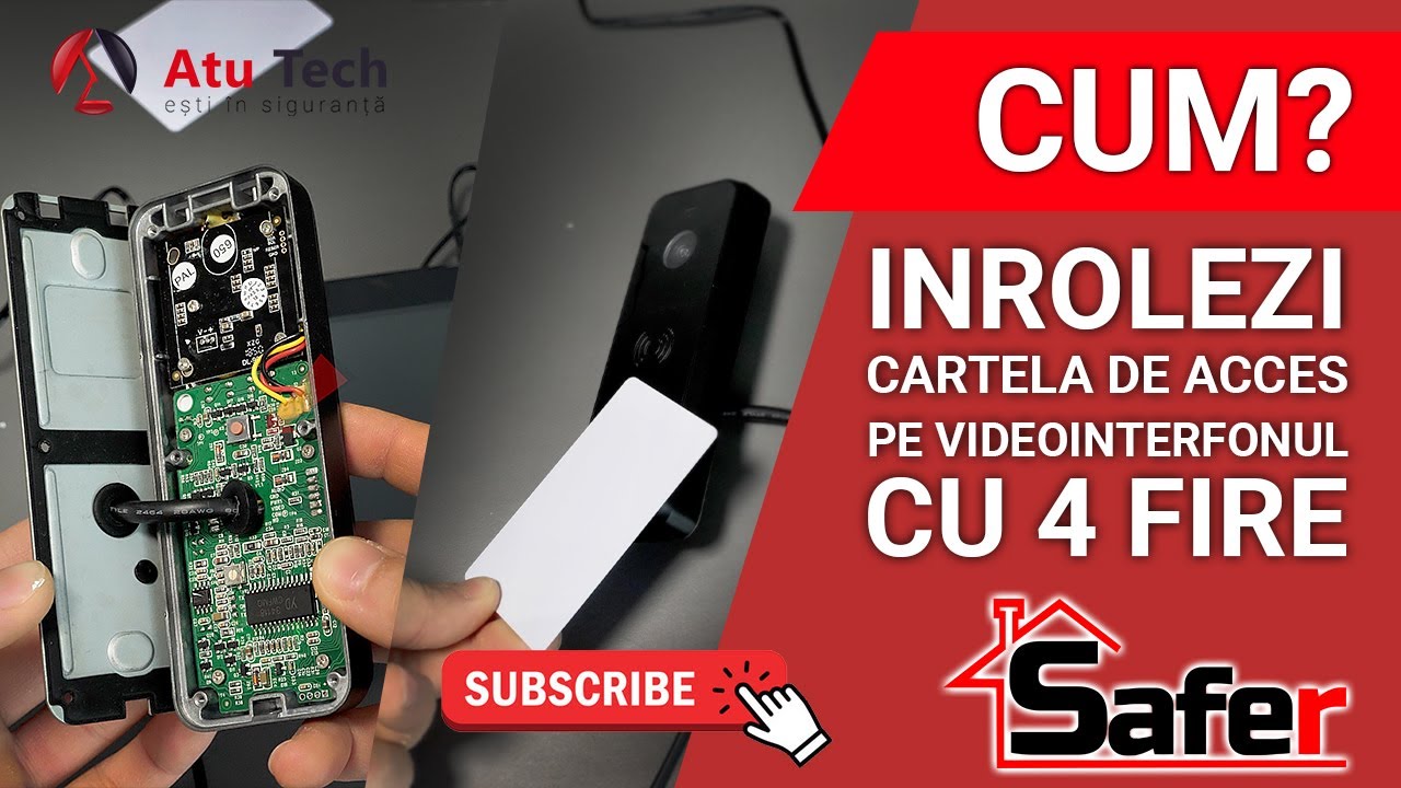 Cum se inroleaza cartelele de acces pe videointerfonul SAFER cu 4 fire