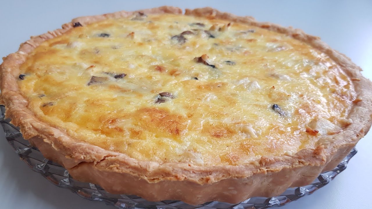 Quiche de pollo y champiñones, fácil,rápida y riquisima😋 receta favorita por excelencia