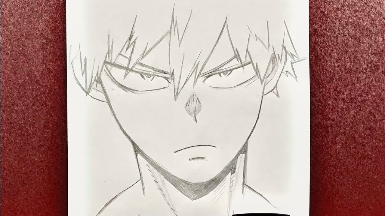 Anime drawing | how to draw Katsuki Bakugo💢 step-by-step
