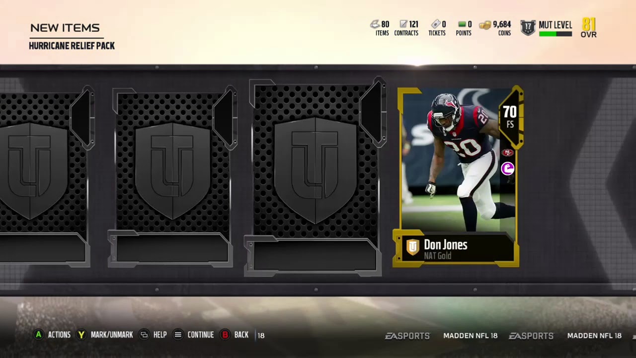 Madden NFL 18 Best MUT Pull
