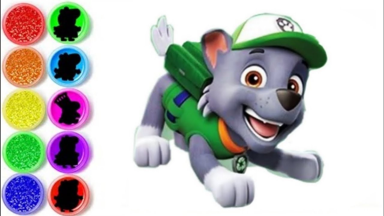 Paw patrol colouring compilation | Drawing and colouring Paw patrol Rocky 