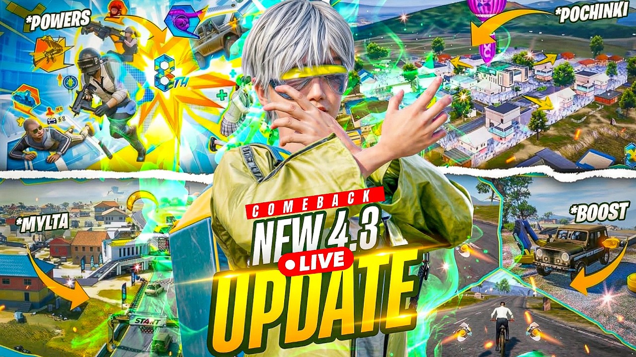 FINALLY 4.3 UPDATE IS HERE IN BGMI SOLO VS SQUAD🔥#bgmi #bgmilive #shortsfeed #shortslive