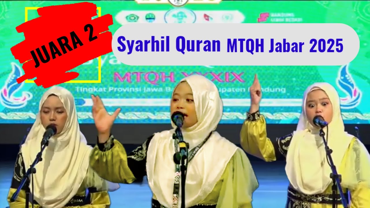 JUARA 2 SYARHIL QURAN PUTRI MTQ TINGKAT PROVINSI JAWA BARAT 2025 dari Kabupaten Sumedang