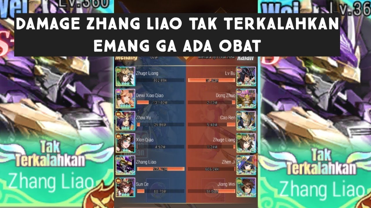 UP ZHANG LIAO TAK TERKALAHKAN LANGSUNG TES DAMAGE X SAMKOK INDONESIA #XSAMKOK #3kingdoms