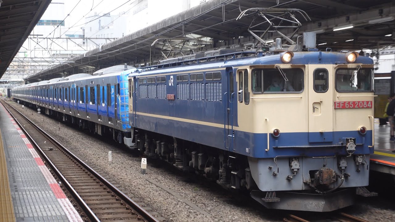 EF65-2084+東京臨海高速鉄道71-000形Z12編成 新津出場甲種 池袋駅通過