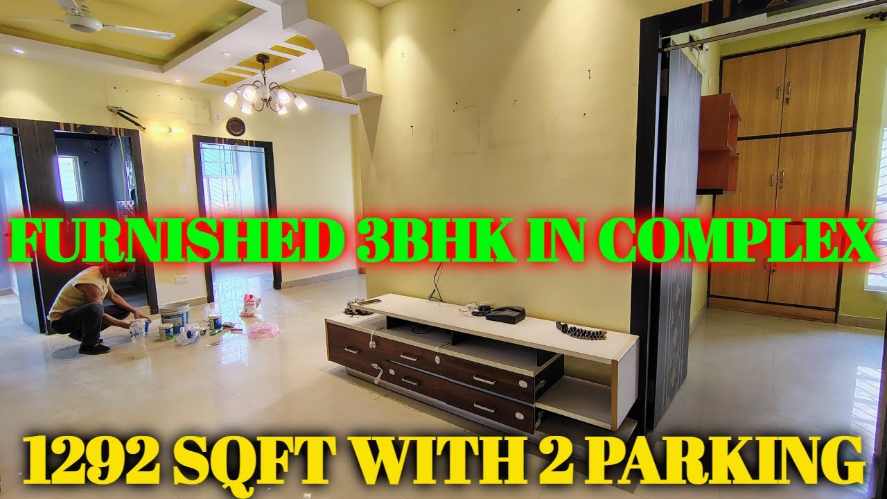 Furnished 3 BHK Flat Sale in Kolkata With 2 Parking | 1292 SQFT 3BHK in High Rise Complex Near Metro