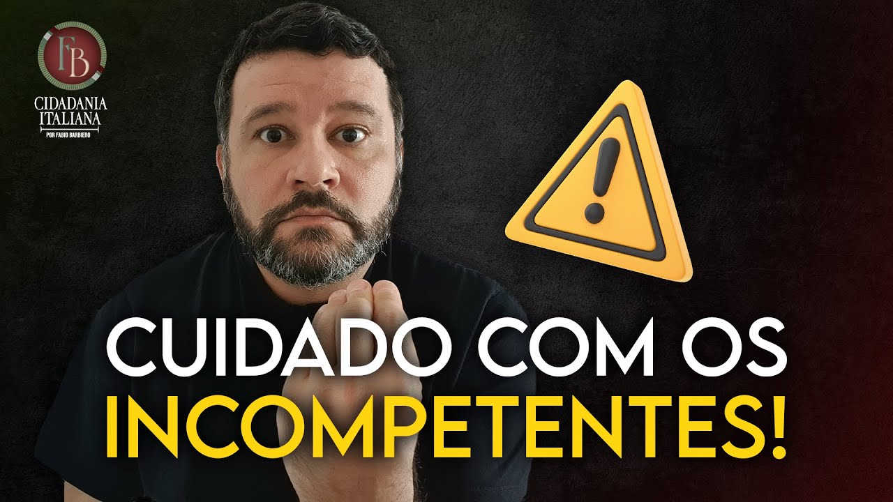 Os Incompetentes do Mundo da Cidadania Italiana - Resumo da Live