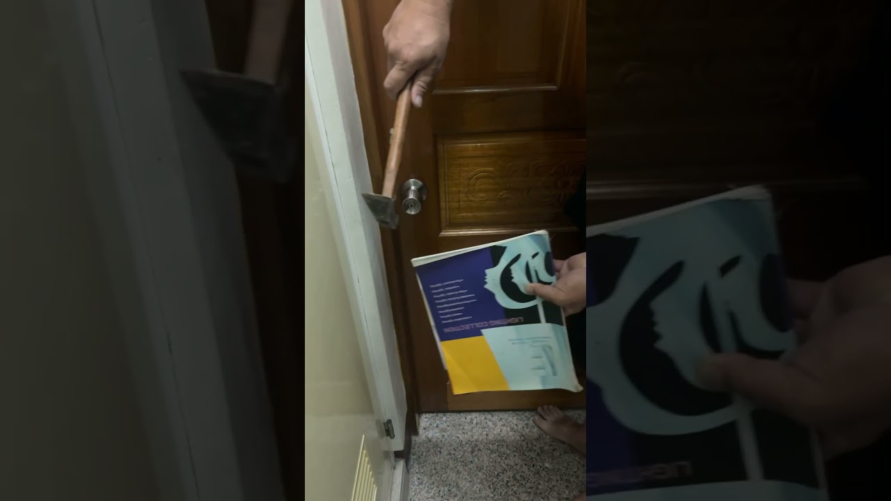 教大家如果房間門反鎖怎麼把鎖打開，要喇叭鎖才可以喔（請勿拿來當犯罪行為）