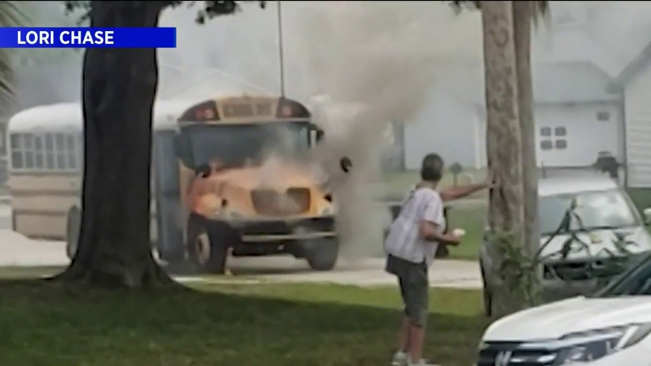 Florida school bus driver saves 40 students from fire