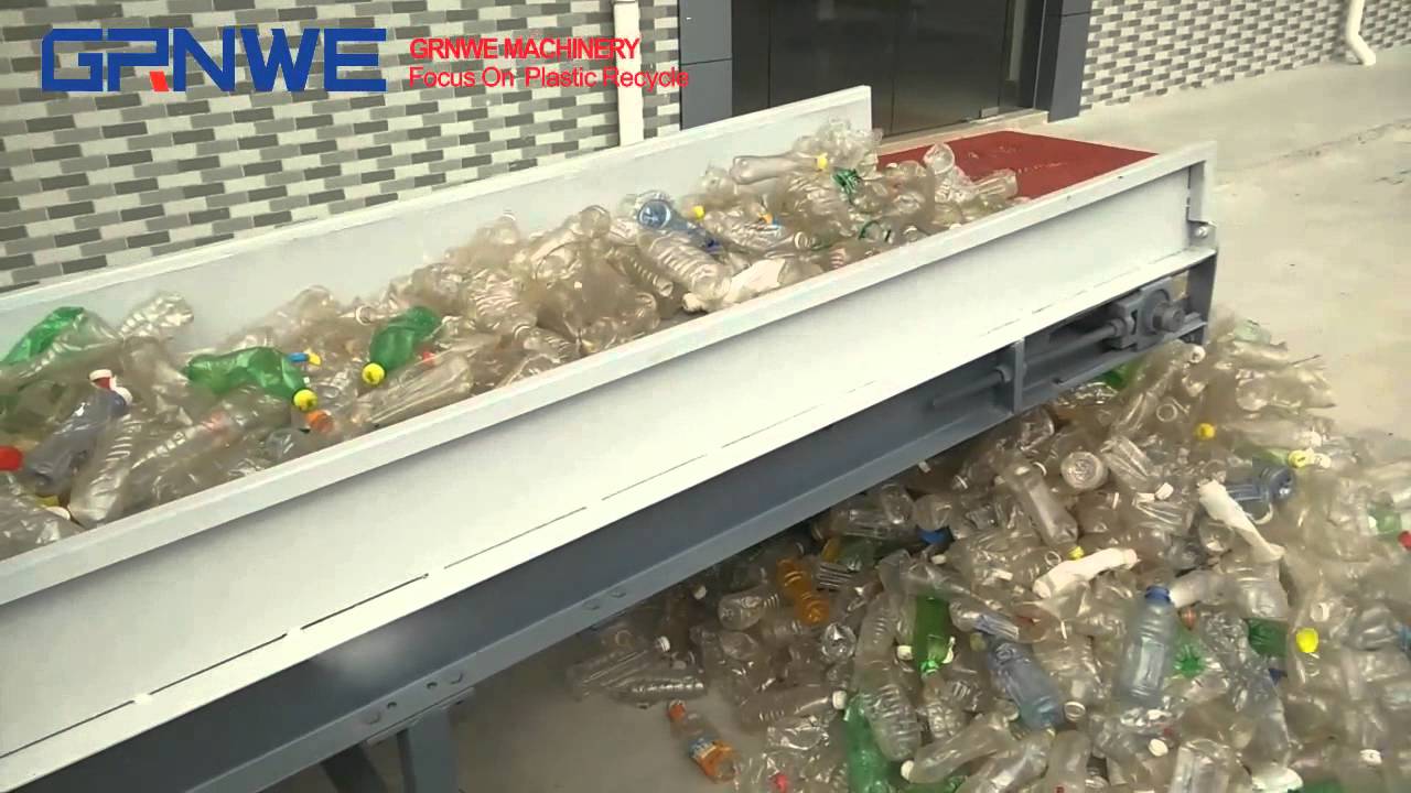 PET bottle label removing machine