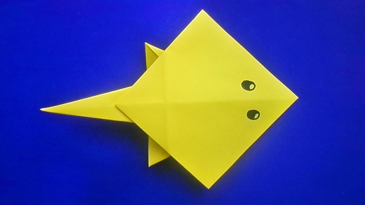 ОРИГАМИ МОРСКОЙ СКАТ, Как сделать морского ската из бумаги оригами // ORIGAMI stingray