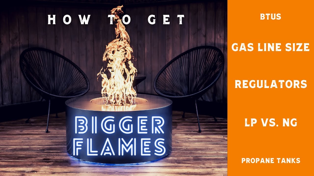 How to Get Bigger Flames in Your Fire Pit 🔥 Gas Line Sizing, Pressure, & MORE!