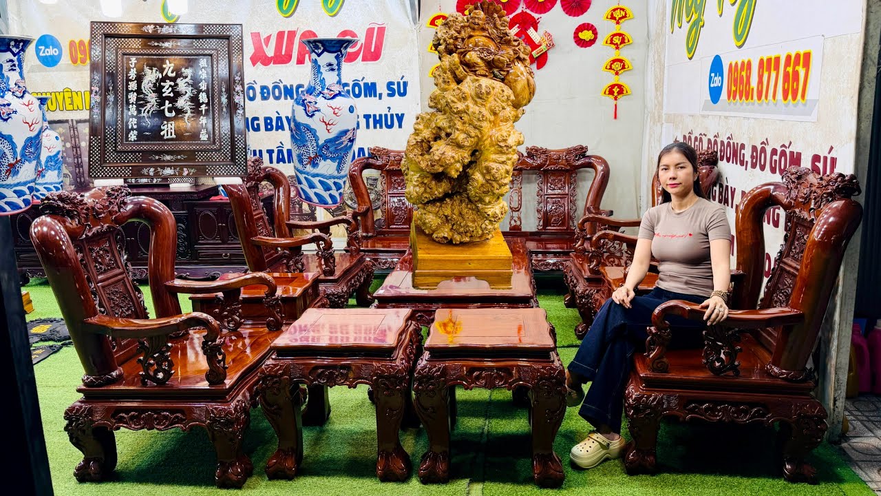 Mỹ Ngân 9/3 báo giá Bộ Bàn 10 Món Gỗ Hương Việt, Tranh Gỗ Lim, Tượng Gỗ Nu & Lô Đồ Gốm