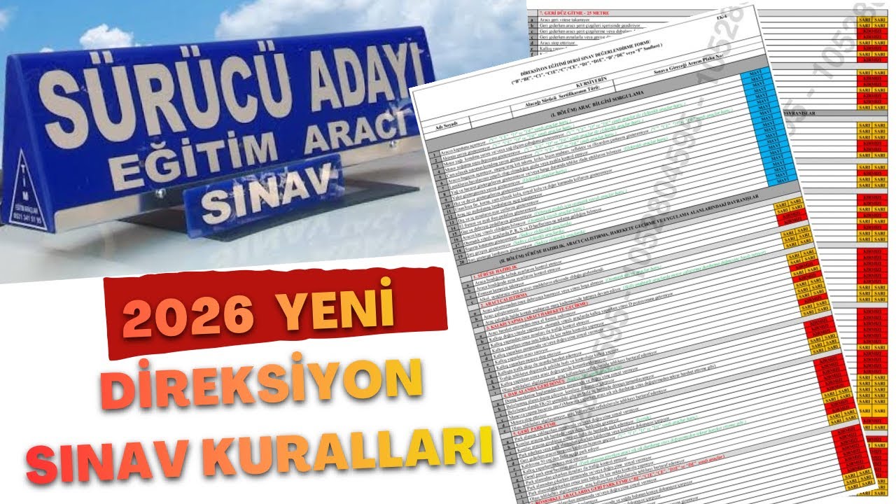 Direksiyon Sınav Kuralları, Yeni Sistem 2025 Direksiyon Sınav Maddeleri #direksiyonsınavı