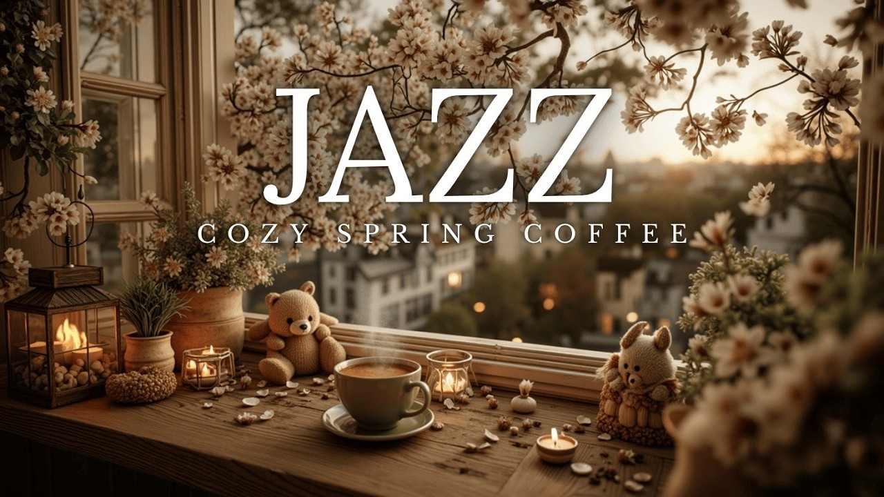 Cozy Spring Jazz | Relaxing Coffee Shop Ambience & Smooth Jazz Instrumental for Studying