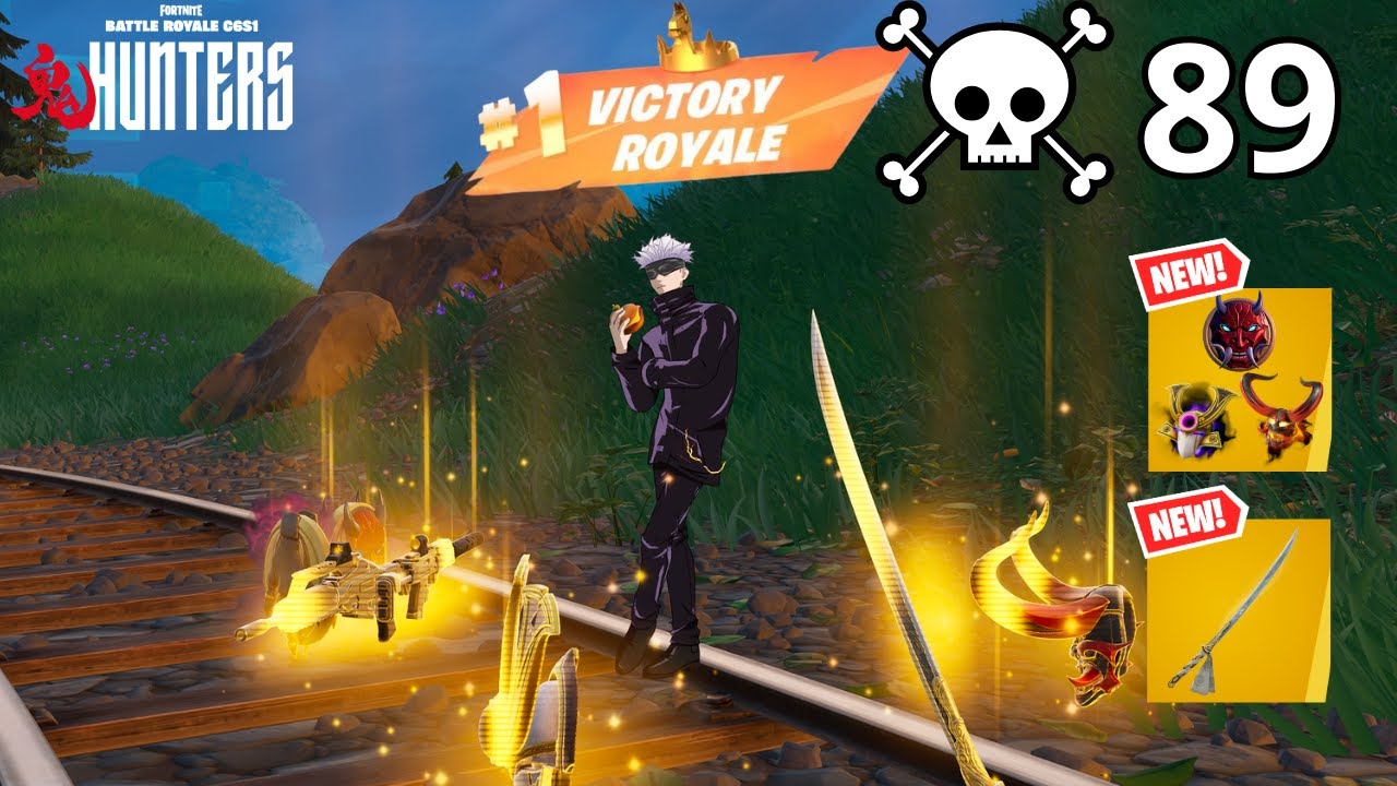 89 Elimination SATORU GOJO Solo Vs Squads Zero Build Gameplay WINS (NEW Fortnite Chapter 6)