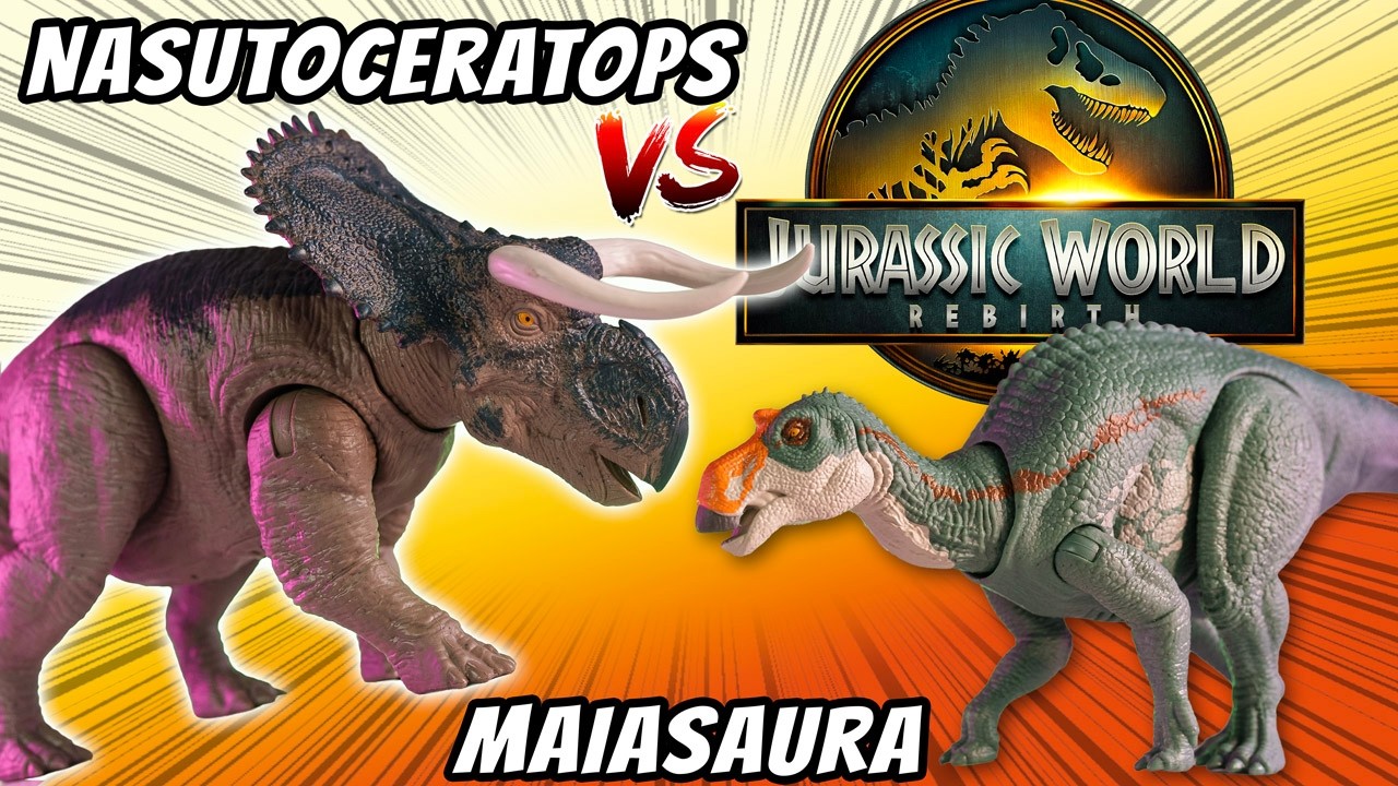 JURASSIC WORLD RENAISSANCE: Nasutoceratops et Maiasaura Les Dinosaures de Rebirth Nouveaut&eacute;s 2025