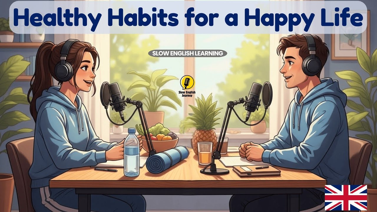 Daily English Conversation Practice | Healthy Habits for a Happy Life (A1-A2) | Slow English