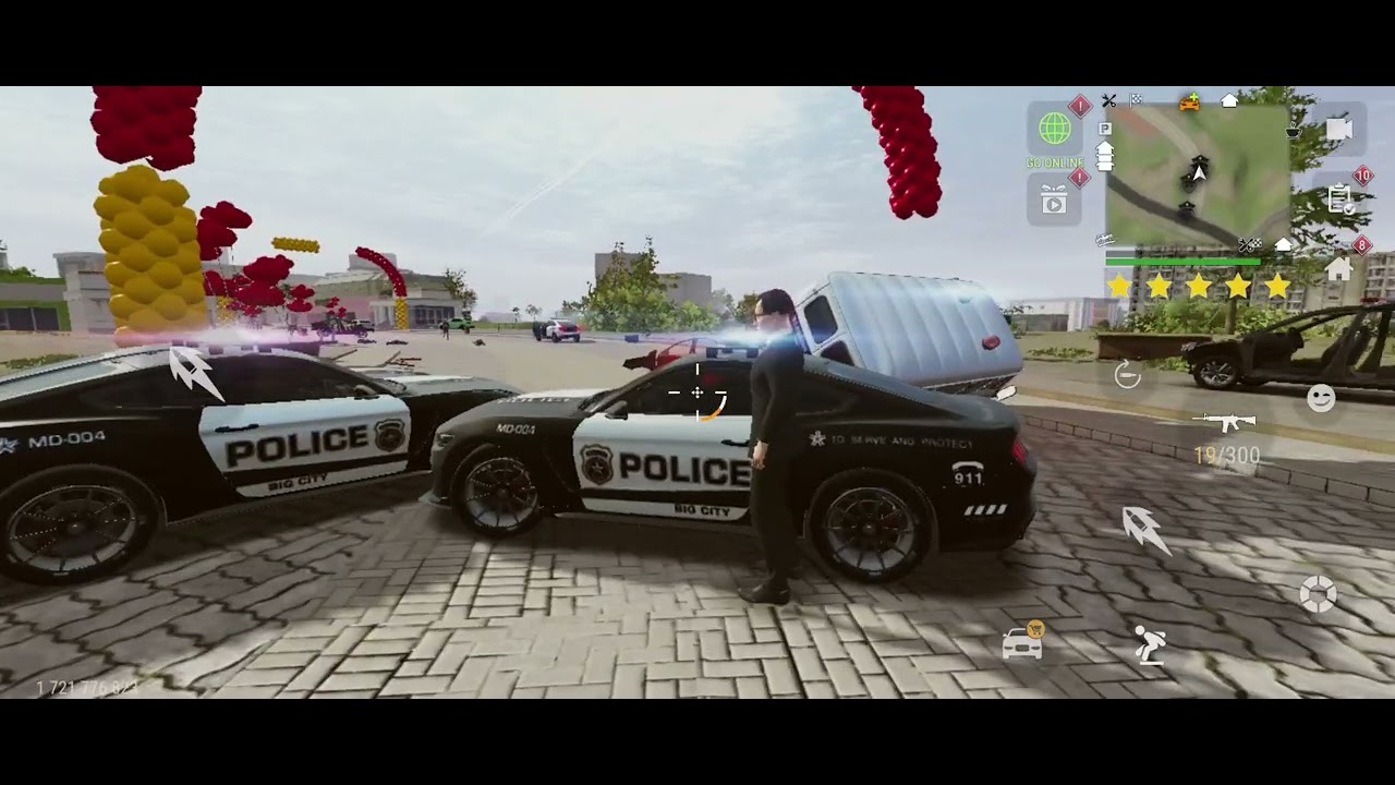 MadOut2 Big City Online 5 star police shootout in First Person (Happy Mod)