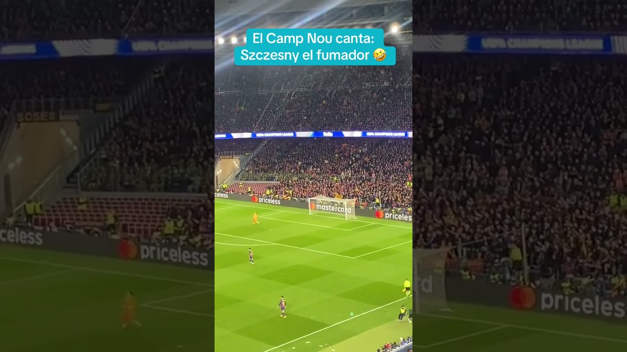 Szczęsny przywitany przez Camp Nou #football #bajkiofutbolu #szczesny #fcbarcelona