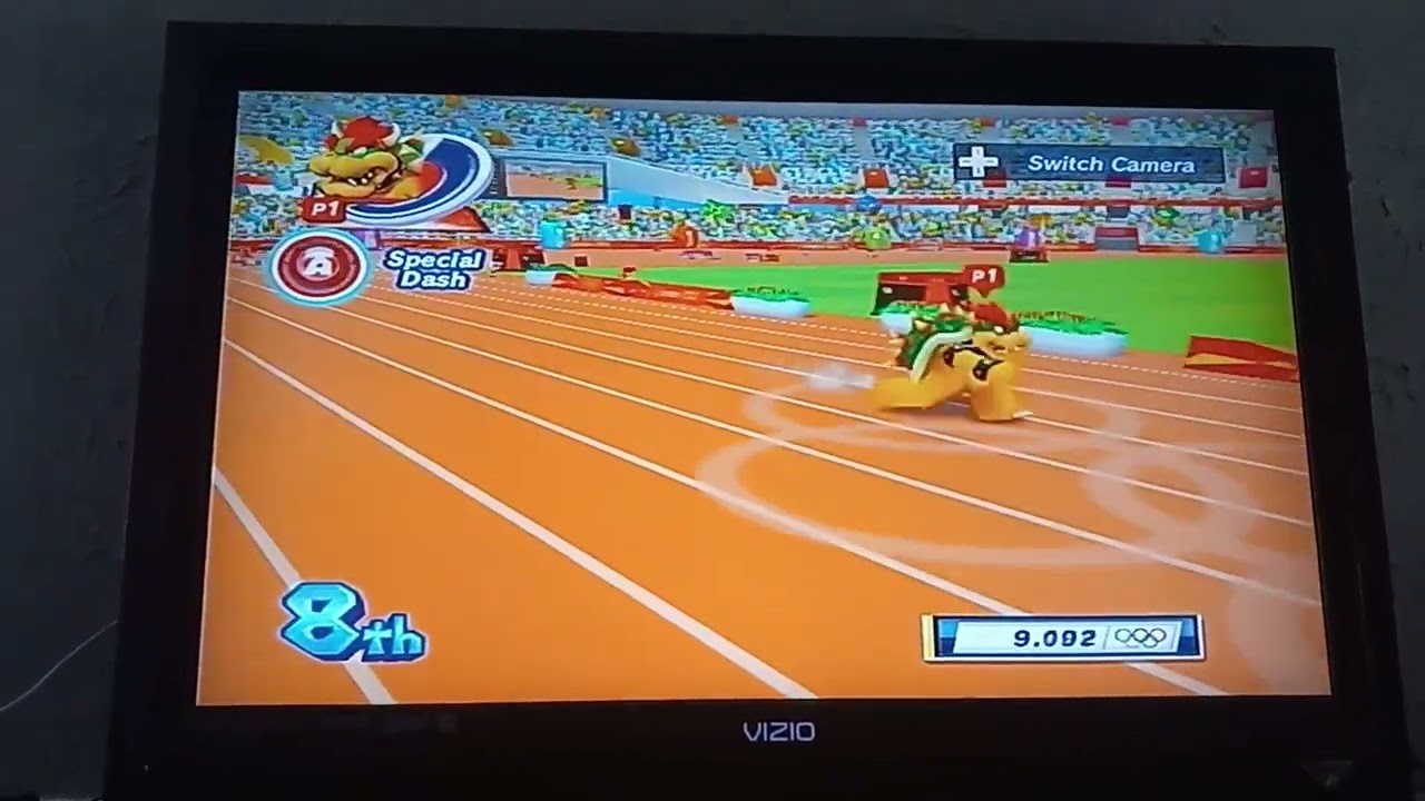 Mario & Sonic at the London 2012 Olympic Games - Bowser gets 8th Place in 100m Sprint