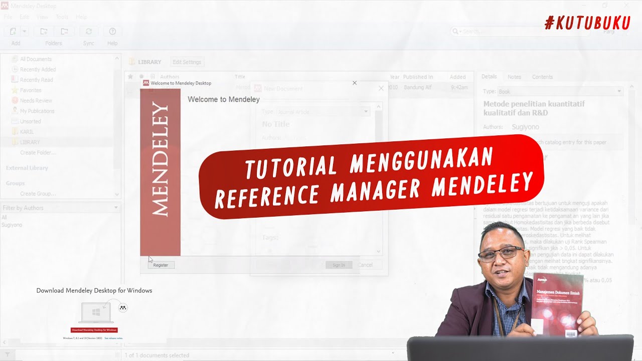 Tutorial Menggunakan Reference Manager MENDELEY #kutubuku