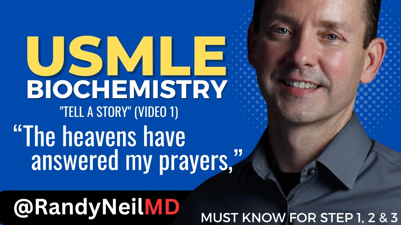 USMLE STEP 1: BIOCHEM VIDEO #1 - TELL A STORY.  PASS STEP 1