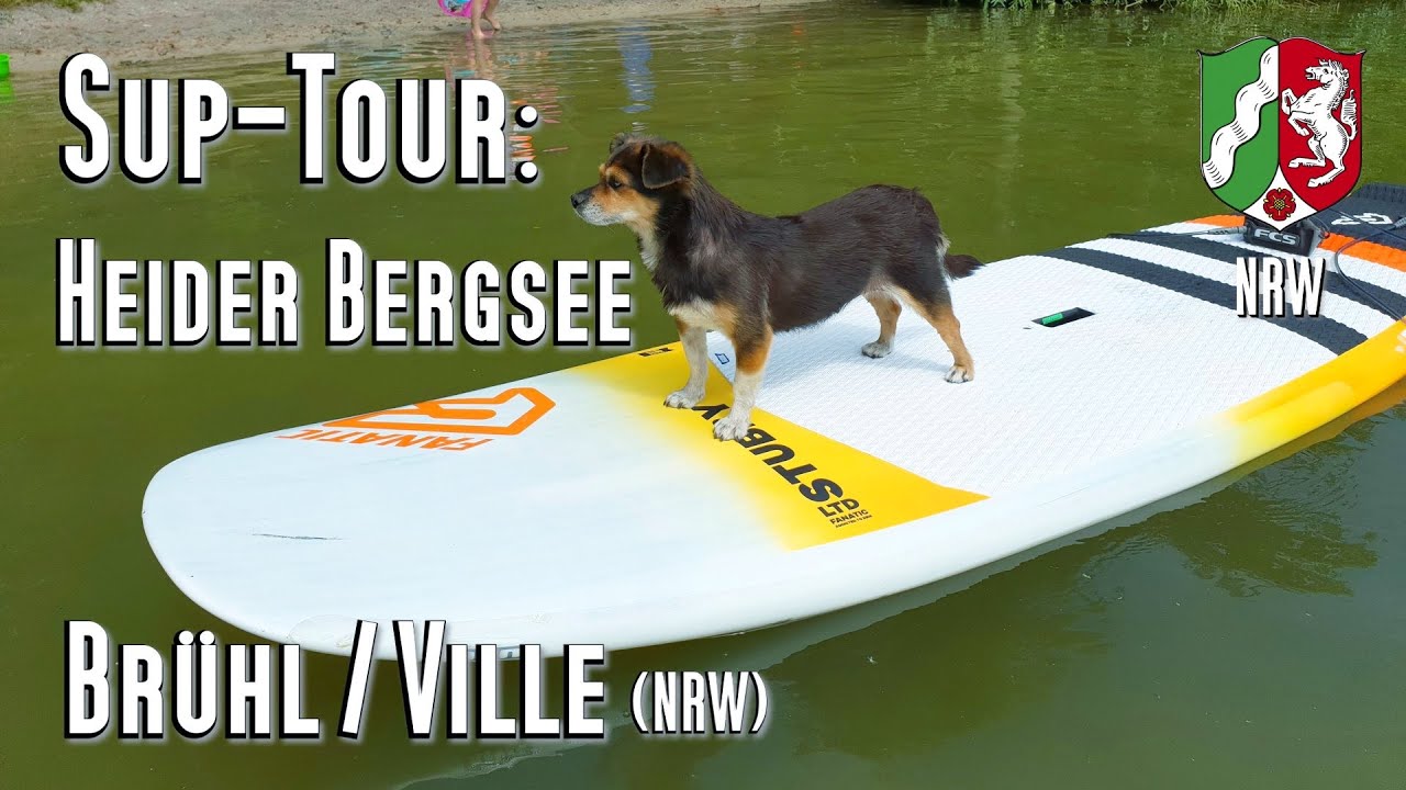 SUP - Tour: Heider Bergsee, Brühl/ In der Ville des Naturpark Rheinland. Familien & Badesee. Kajak