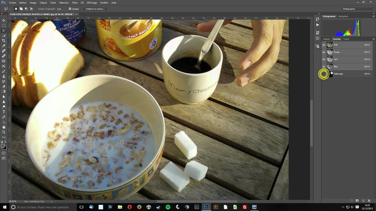 Photoshop CC Tutoriel - Détourage et retouche - Modifier et améliorer une sélection